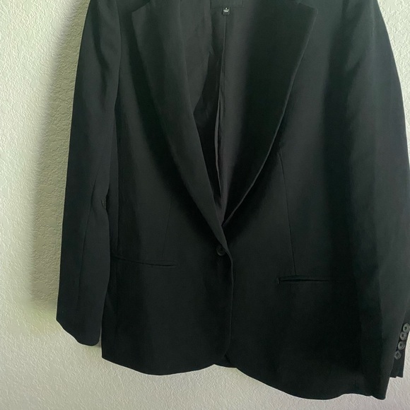 Artizia Babaton Single Breasted Peak Lapel Black Office Siren Work Blazer Size 4 - Picture 5 of 15